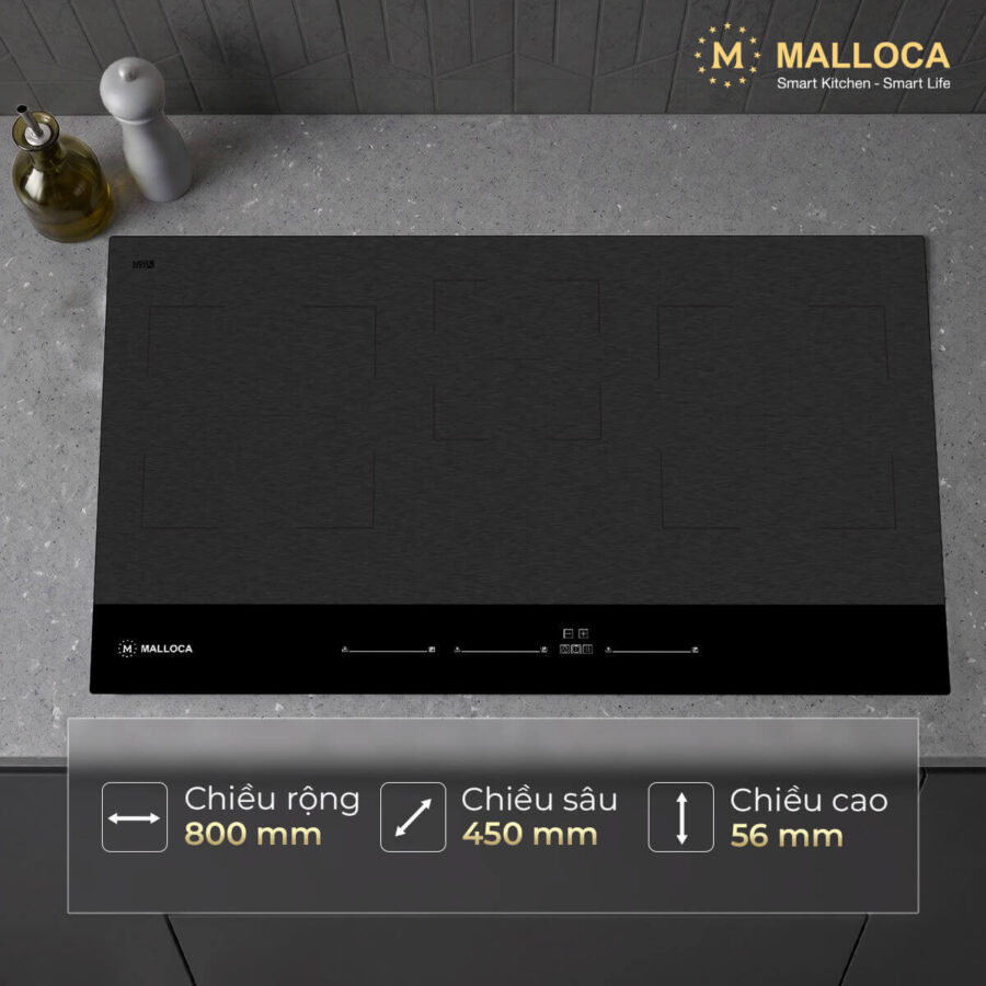 Bếp từ 3 vùng nấu Malloca SKYLUX MH803