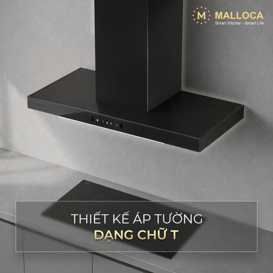 Alternative view of Máy hút mùi áp tường dạng chữ T Malloca SLIM MH9045TS