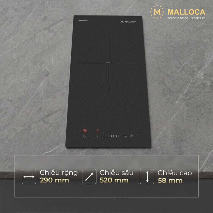 Bếp từ domino 1 vùng nấu Malloca MDI301