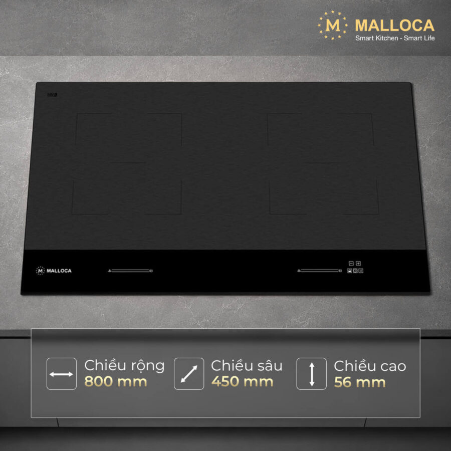 Bếp từ 2 vùng nấu Malloca SKYLUX MH802