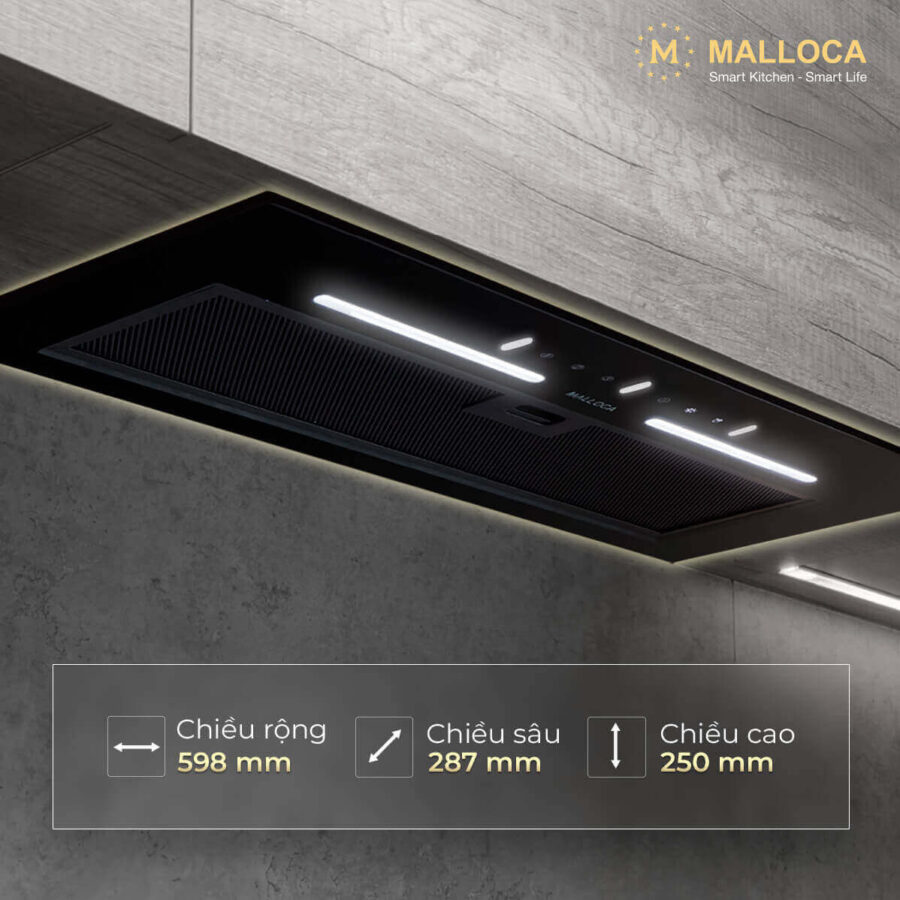 Máy hút mùi âm tủ Malloca MH600GT