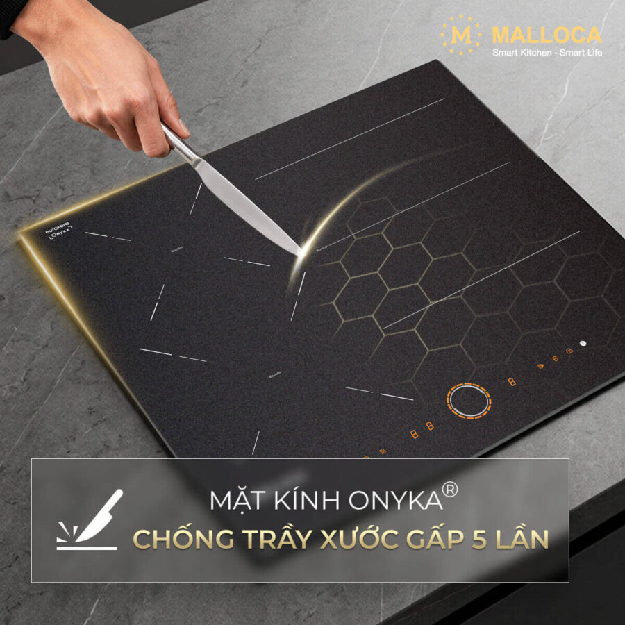 Alternative view of Bếp từ 3 vùng nấu (Mặt kính Onyka chống trầy xước) Malloca MI593ES