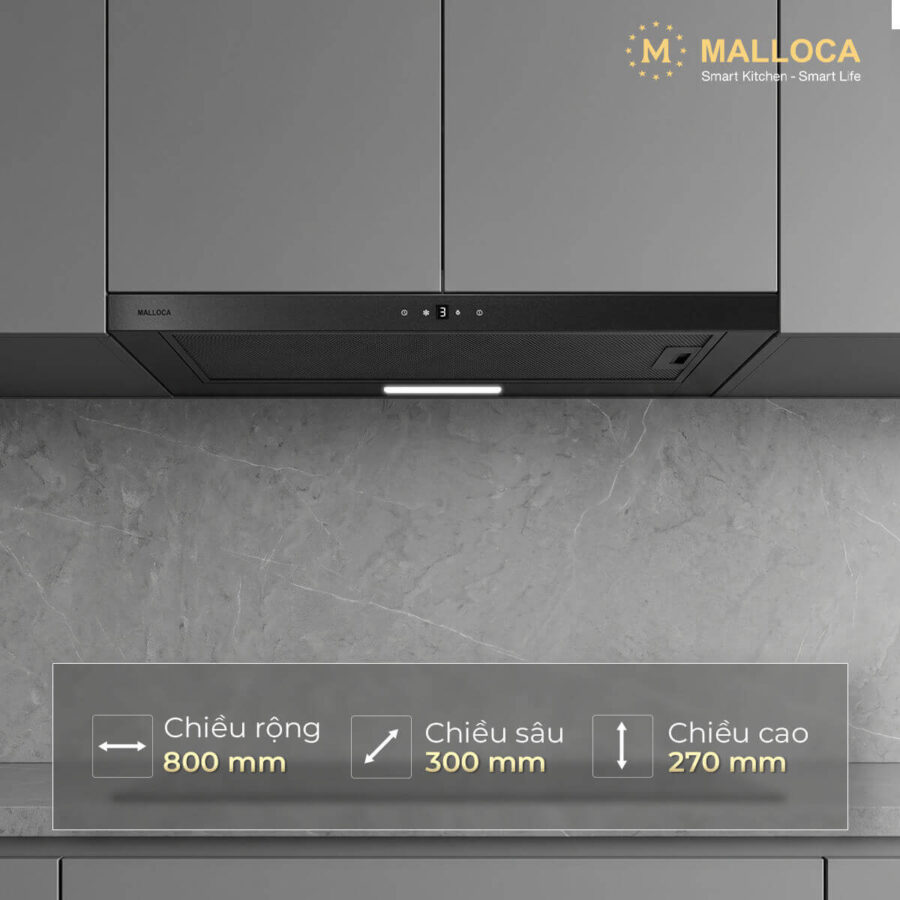 Máy hút mùi âm tủ dạng kéo Malloca MH800TC