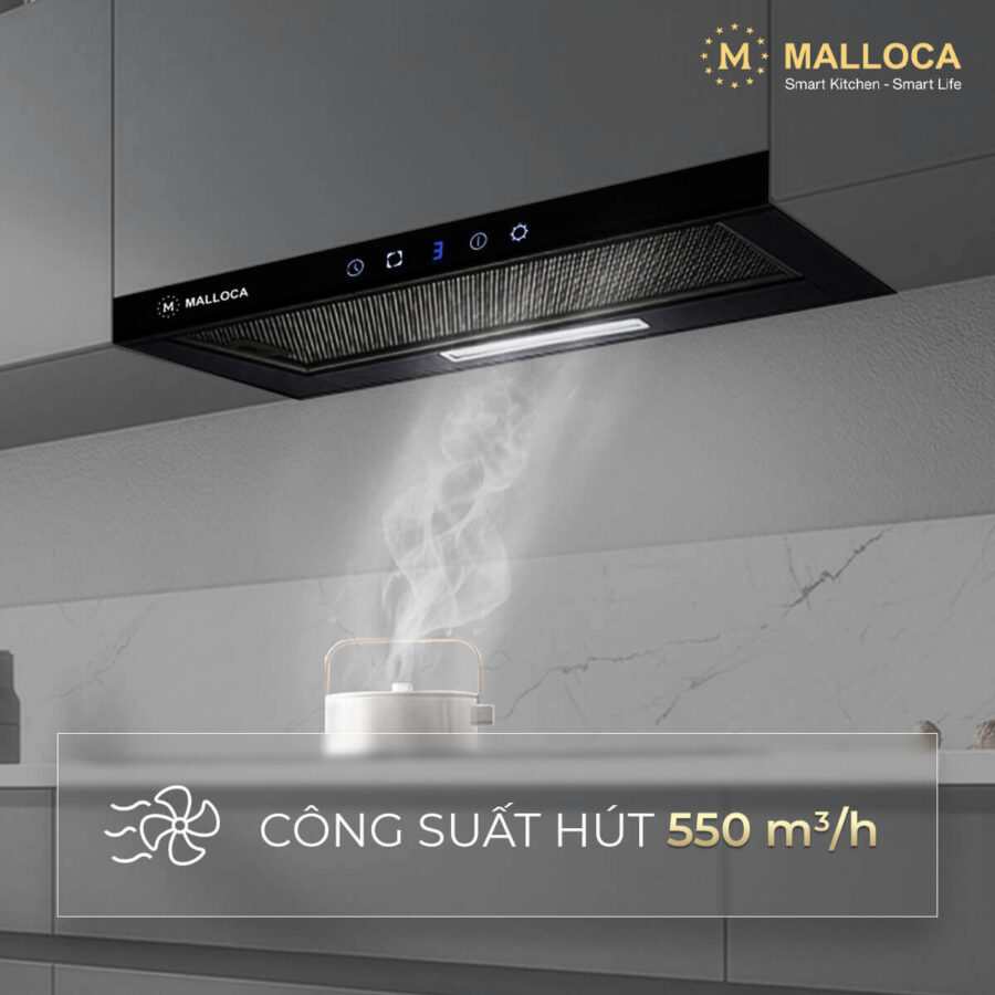 Máy hút mùi âm tủ dạng kéo Malloca MH60BTC - Ảnh 3