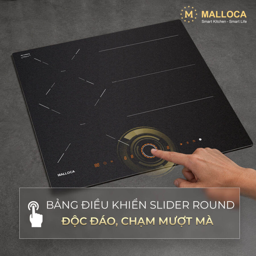 Bếp từ 3 vùng nấu (Mặt kính Onyka chống trầy xước) Malloca MI593ES - Ảnh 4