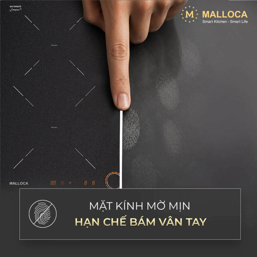 Bếp từ 3 vùng nấu (Mặt kính Onyka chống trầy xước) Malloca MI593ES - Ảnh 5