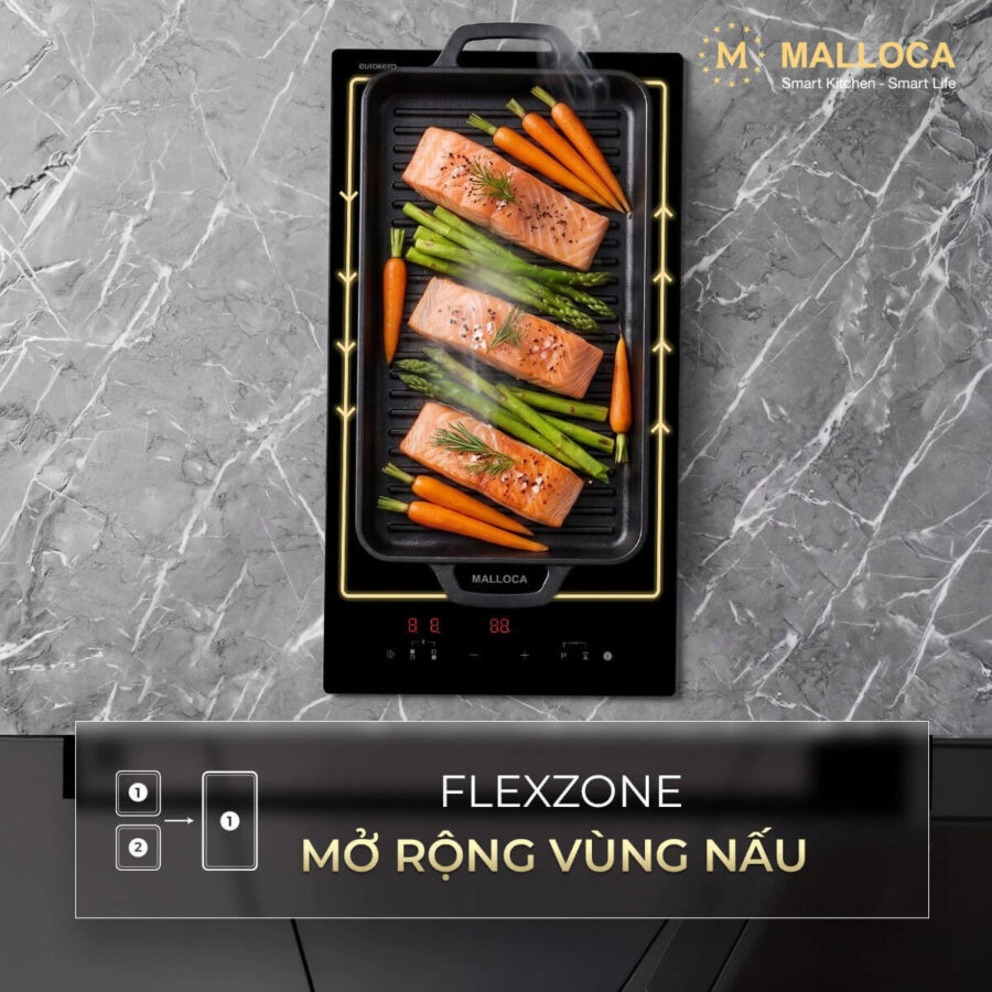 Bếp từ domino 2 vùng nấu Malloca MDI302FZ - Ảnh 4