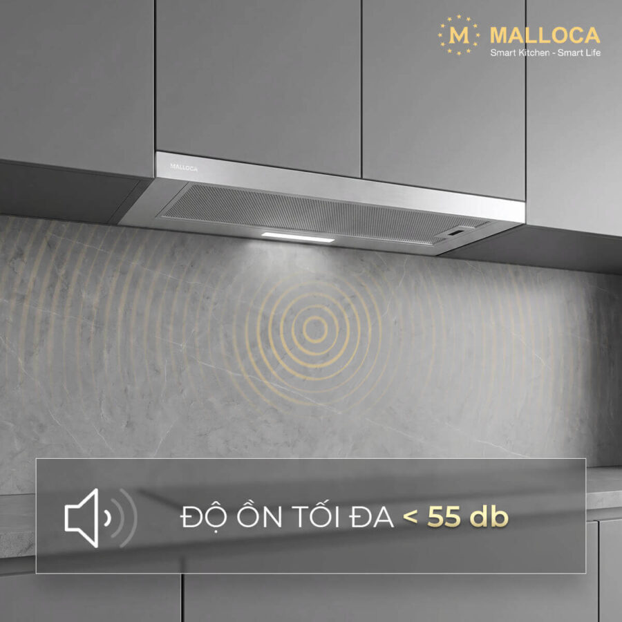 Máy hút mùi âm tủ dạng kéo Malloca MH90SMC - Ảnh 5