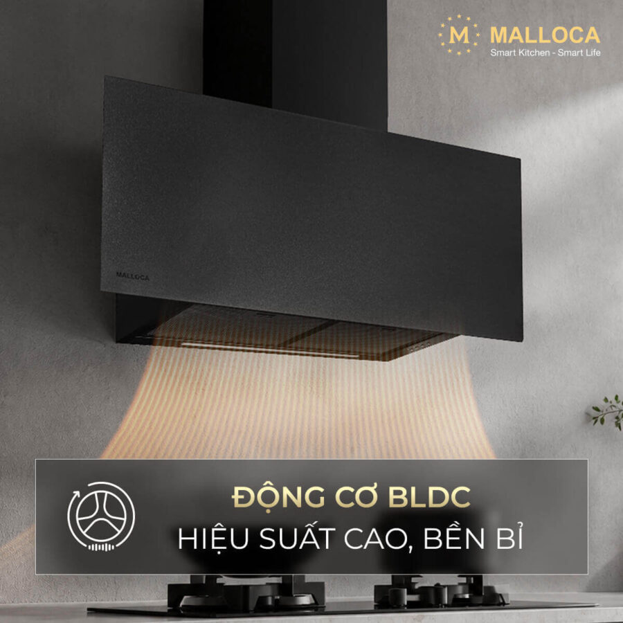 Máy hút mùi áp tường dạng chữ T Malloca VERTICAL MH900VTC