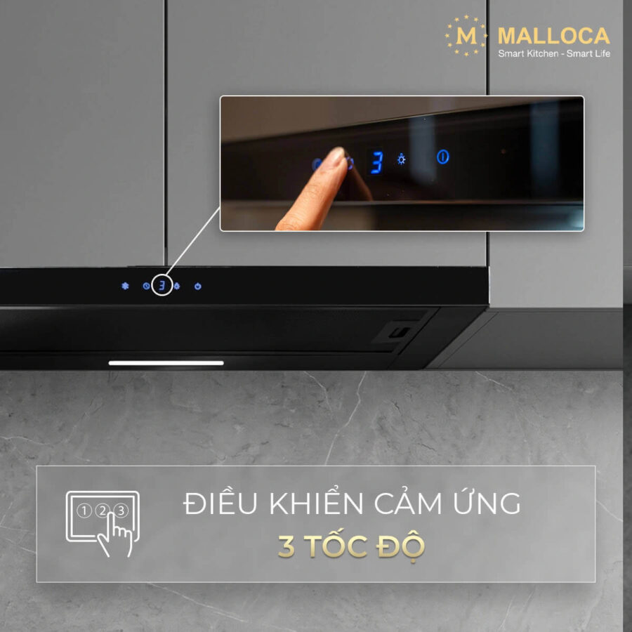 Máy hút mùi âm tủ dạng kéo Malloca MH90BTC - Ảnh 5