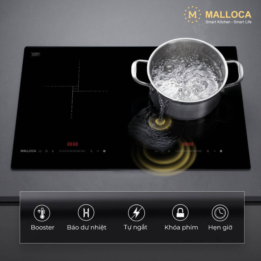 Bếp từ 2 vùng nấu Malloca MIH02ECO - Ảnh 5
