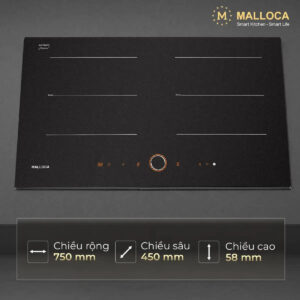 Bếp từ 2 vùng nấu Malloca MI7502ES