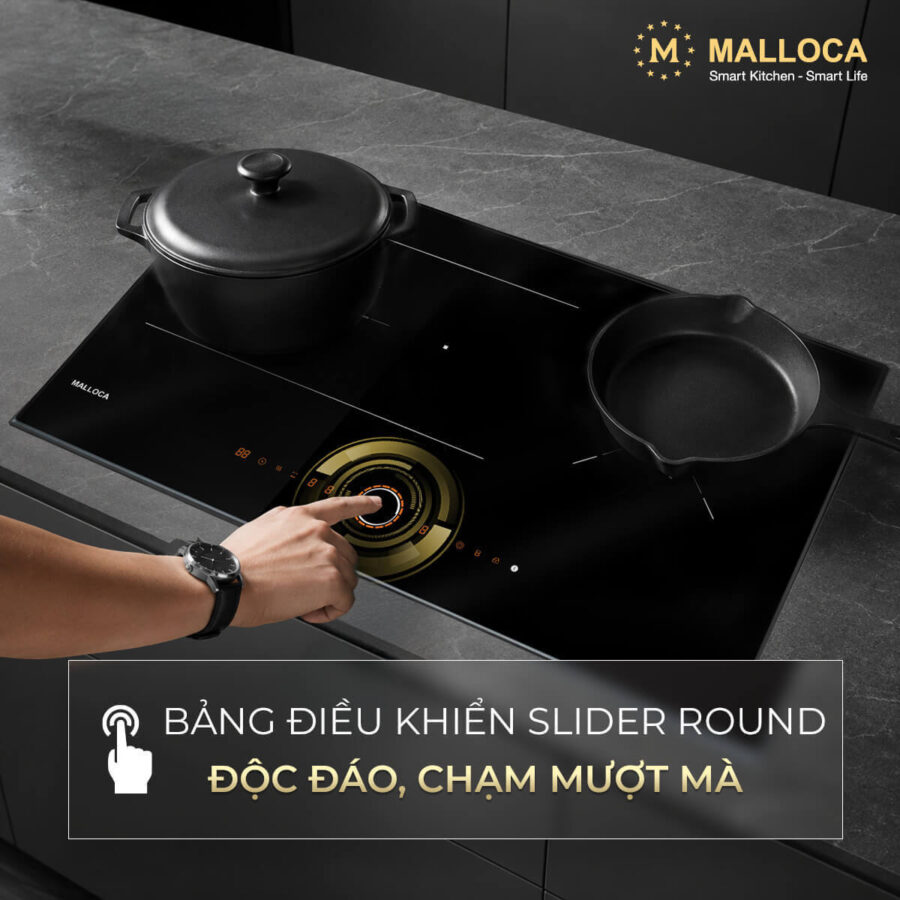 Bếp từ kết hợp hồng ngoại 3 vùng nấu Malloca MIR9021ES - Ảnh 7