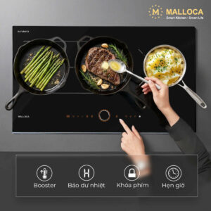 Alternative view of Bếp từ kết hợp hồng ngoại 3 vùng nấu Malloca MIR9021ES