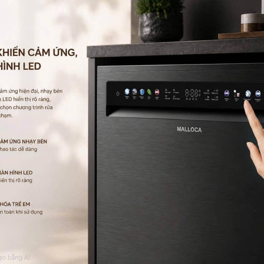 Alternative view of Máy rửa chén độc lập 15 bộ chén dĩa Malloca VORTEX MDW1510TD