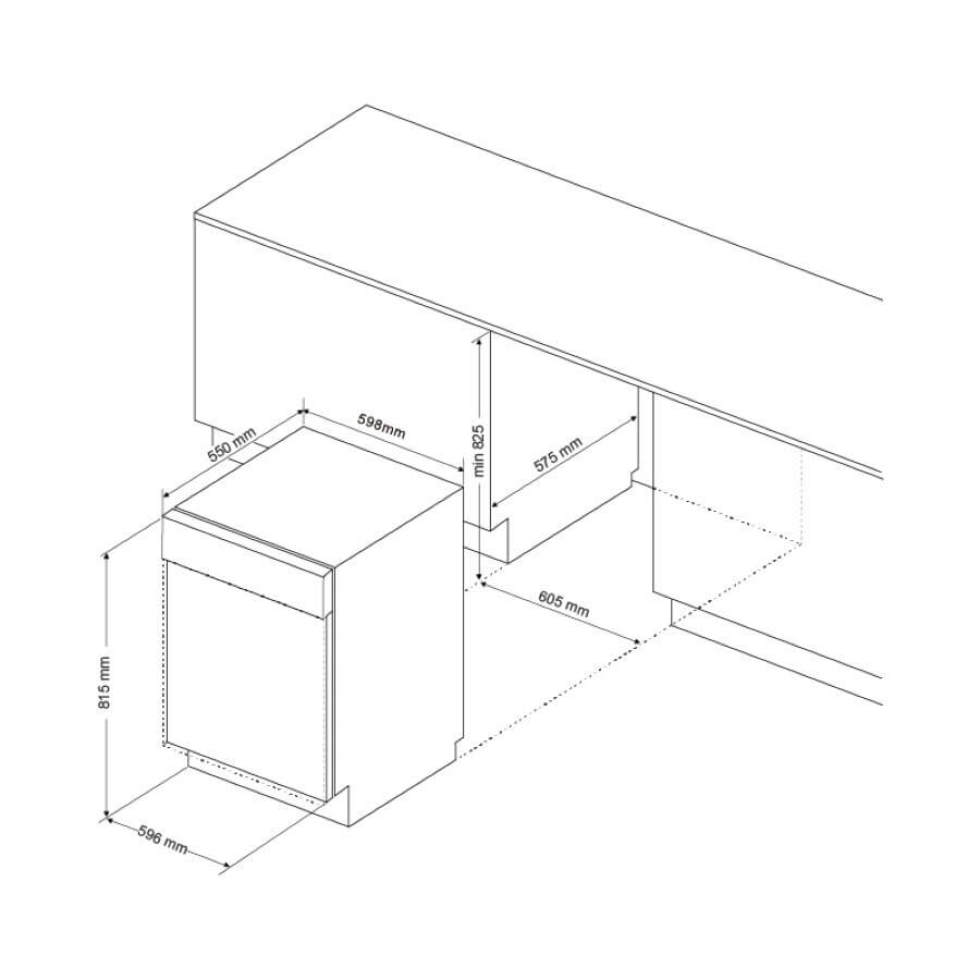 Máy rửa chén âm tủ 14 bộ chén dĩa Malloca MDW147713AD - Ảnh 3