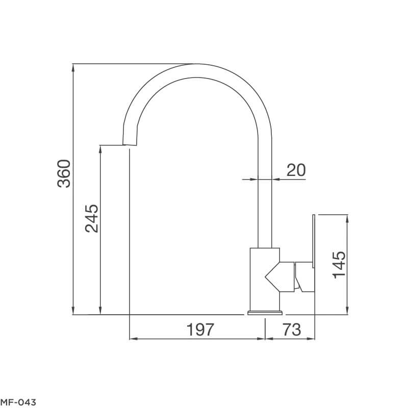 Vòi rửa chén nóng lạnh đồng thau sơn phủ Malloca MF073 - Ảnh 3