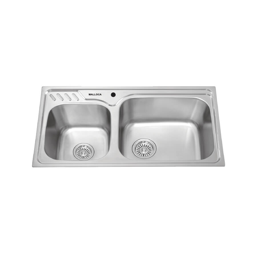 Chậu rửa chén 2 hố Inox 304 Malloca MS1003New
