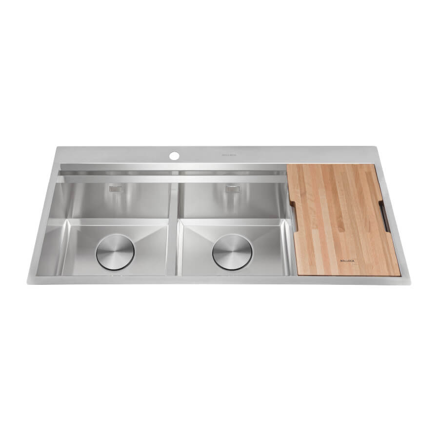 Chậu rửa chén 2 hố Inox 304 Malloca SLIDE MS1162R