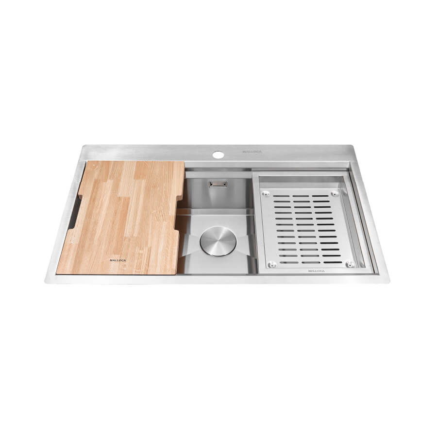 Chậu rửa chén 1 hố Inox 304 Malloca SLIDE MS861