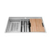 Chậu rửa chén 2 hố Inox 304 Malloca SLIDE MS862