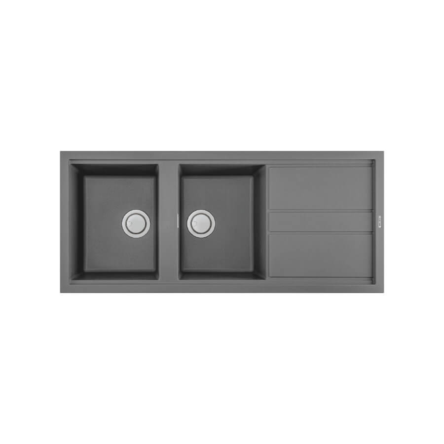 Chậu rửa chén đá Granite 2 hố Malloca TITANIUM K50073