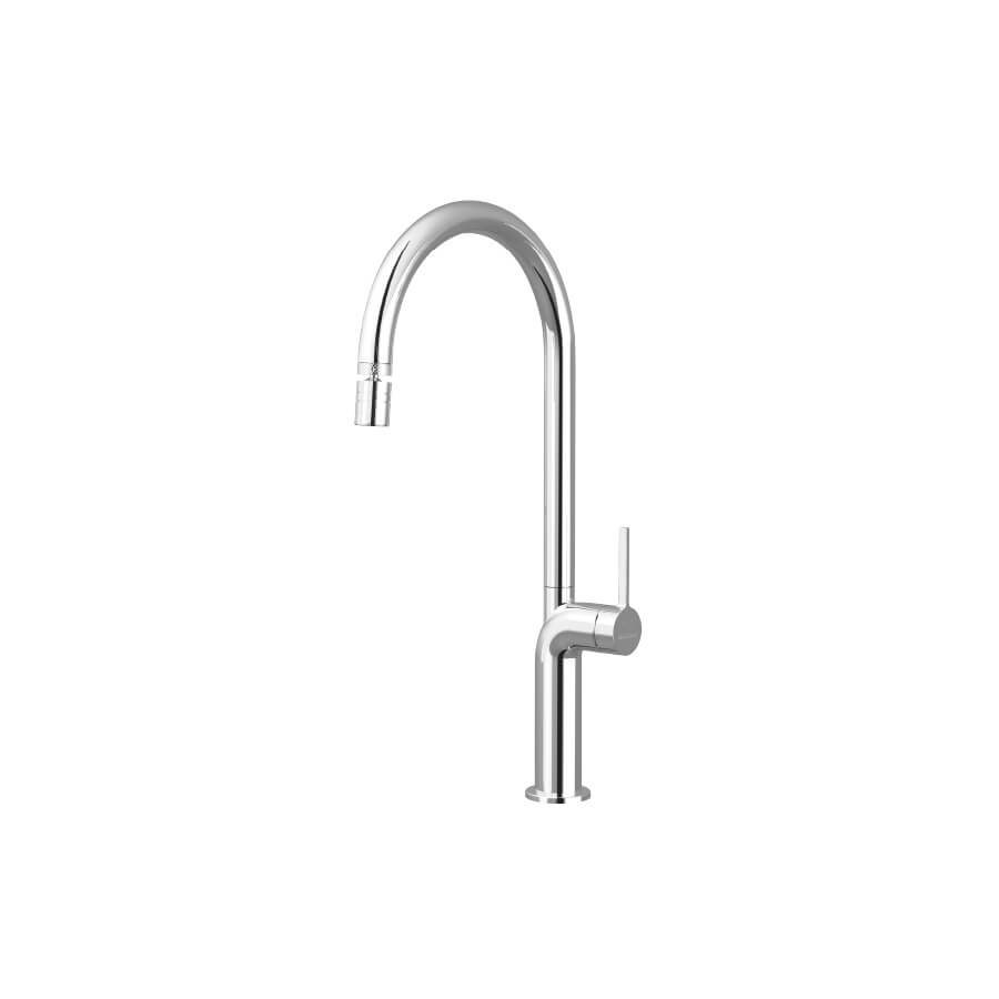 Vòi rửa chén nóng lạnh đồng thau Chrome Malloca K2202CR