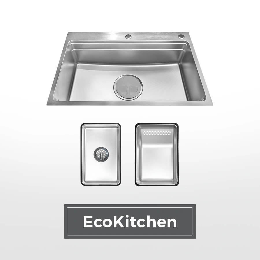 Chậu rửa chén 1 hố hạn chế trầy xước Malloca LINEN MS7750SS