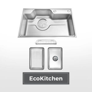 Chậu rửa chén 1 hố hạn chế trầy xước Malloca LINEN MS8048SS