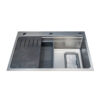 Chậu rửa chén 1 hố Inox 304 hạn chế trầy xước Malloca SILVER MS7750SI