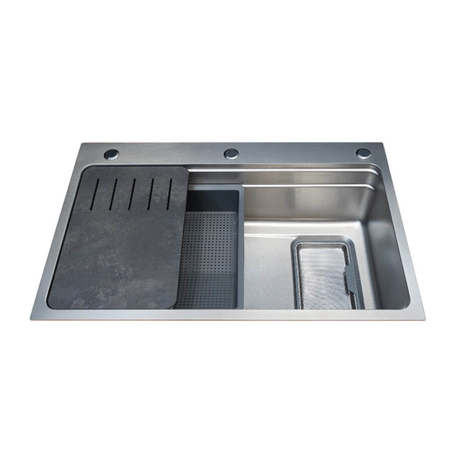 Chậu rửa chén 1 hố Inox 304 hạn chế trầy xước Malloca SILVER MS7750SI