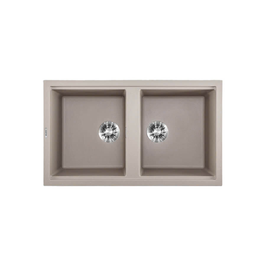 Chậu Rửa Chén Đá Granite 2 hố Malloca Champagne K45095