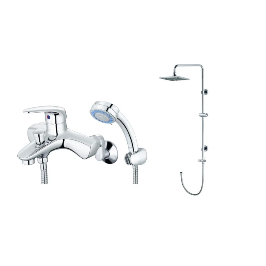 Bộ sen cây tắm đứng nóng lạnh Caesar BS124+S173C