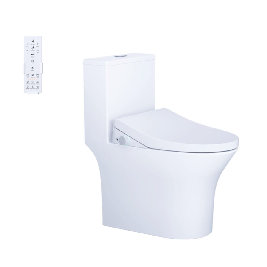 Bồn cầu 1 khối nắp điện tử Caesar C1391F+TAF512H