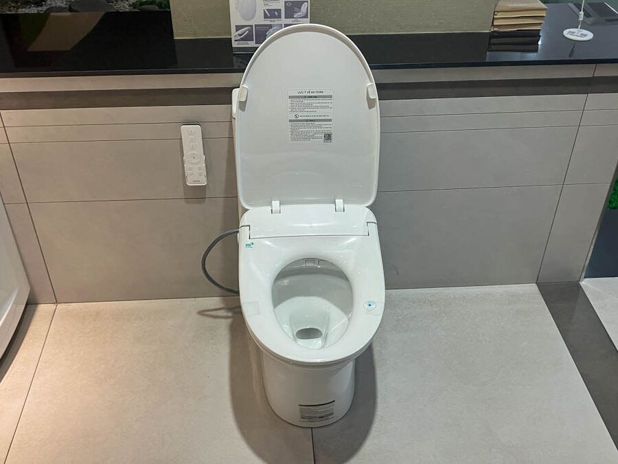 Bồn cầu 1 khối nắp điện tử Caesar C1391F+TAF710H