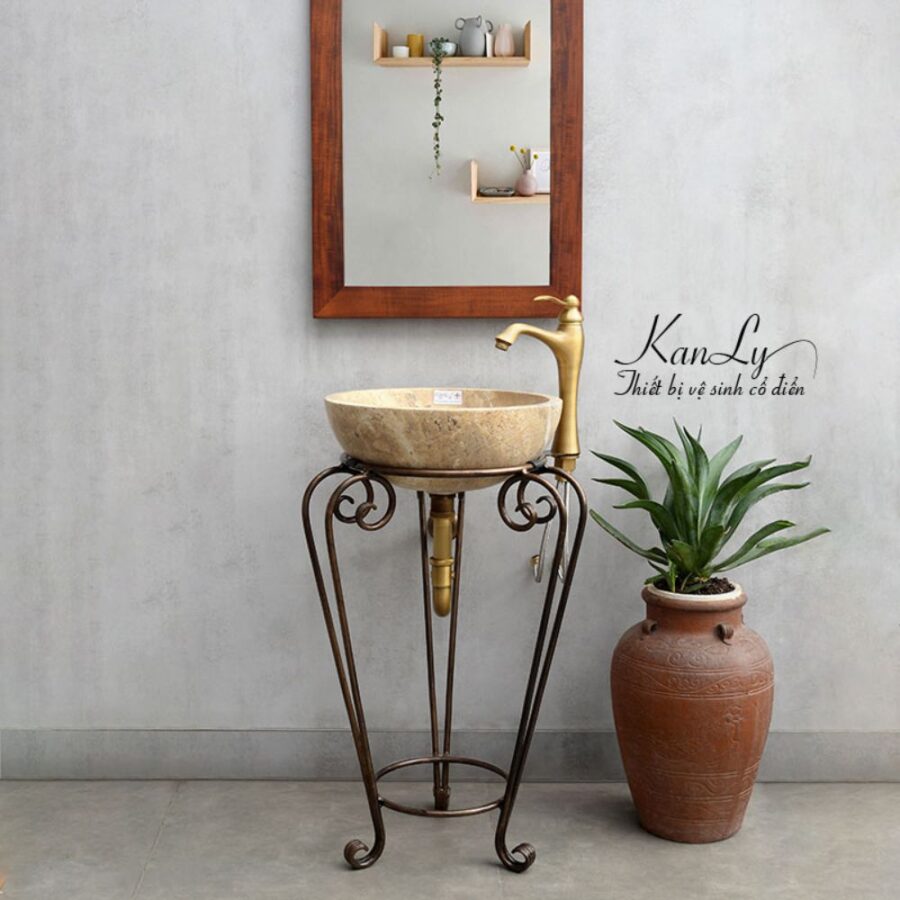 Kệ sắt để lavabo tròn Kanly FP01
