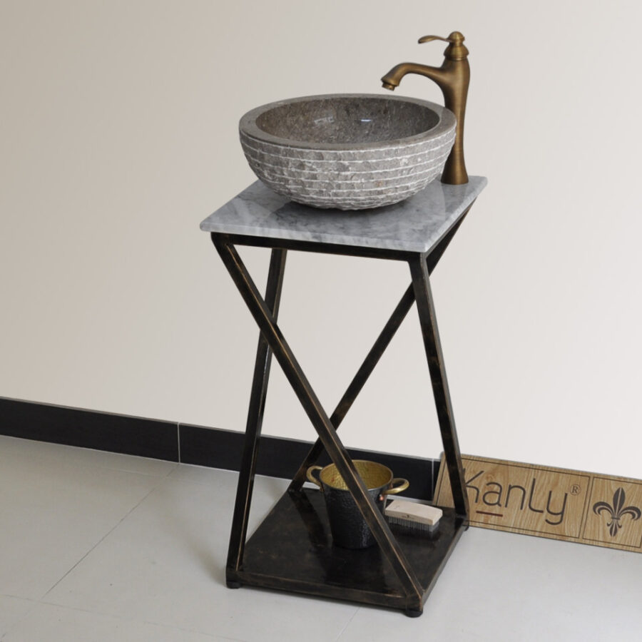 Bàn đặt chậu lavabo mặt đá Kanly FP07