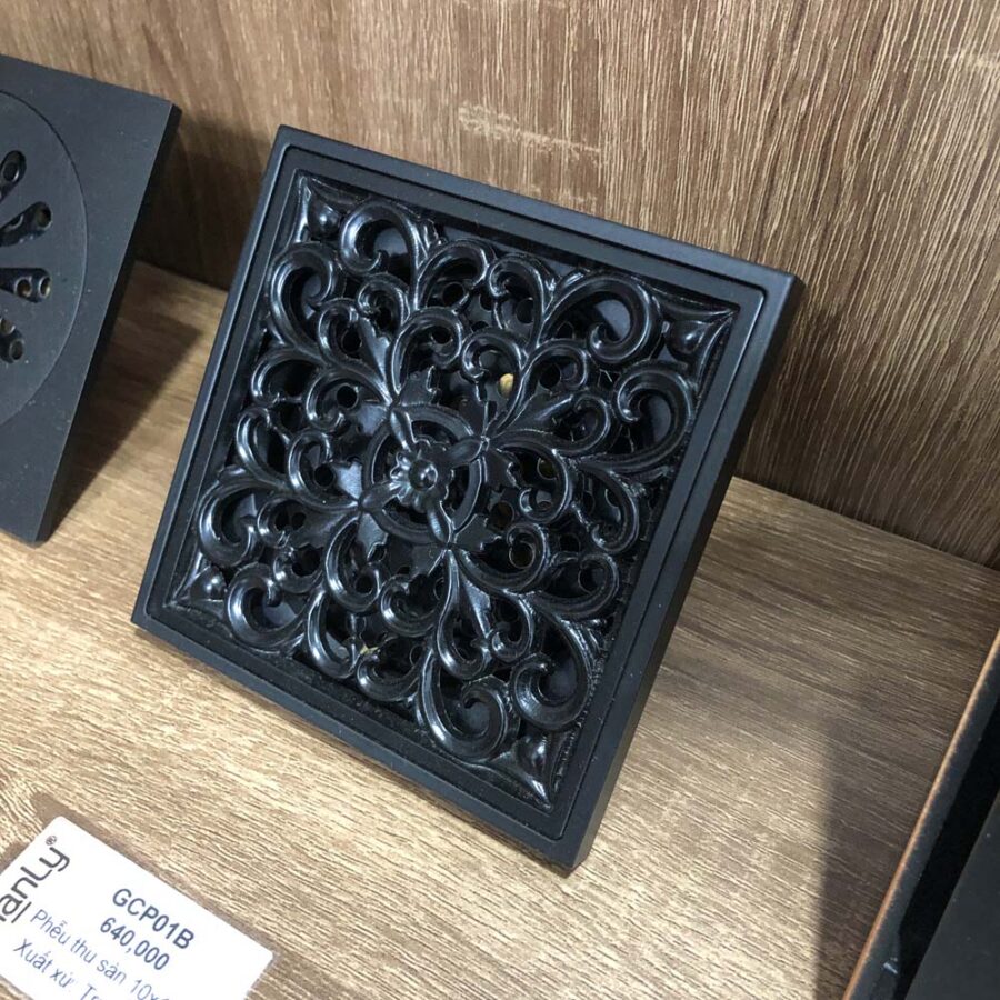 Phễu thoát sàn bằng đồng 10x10cm Kanly GCP01B