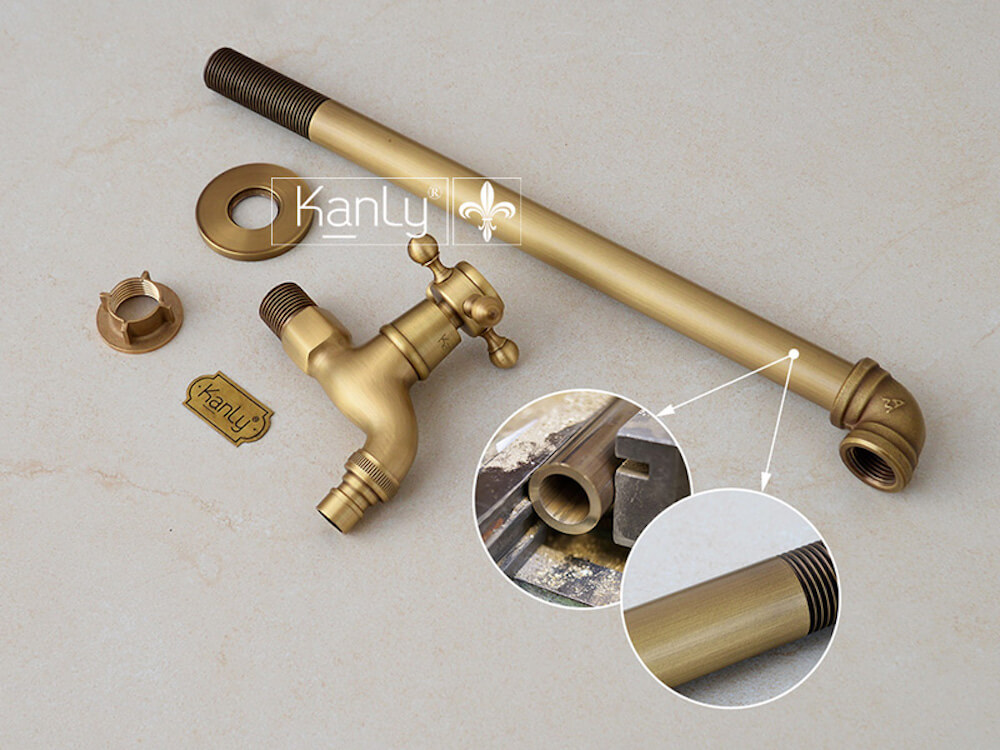 Vòi chậu thân cao lạnh bằng đồng Kanly GCT01HM