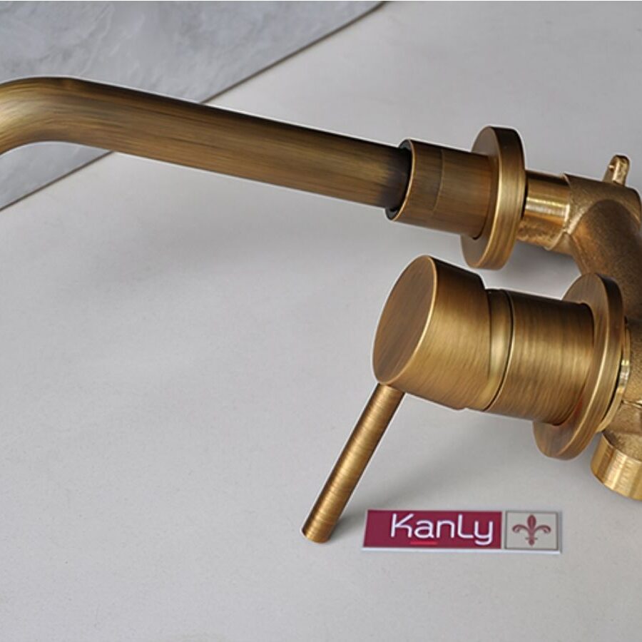 Vòi âm tường nóng lạnh bằng đồng Kanly GCT04