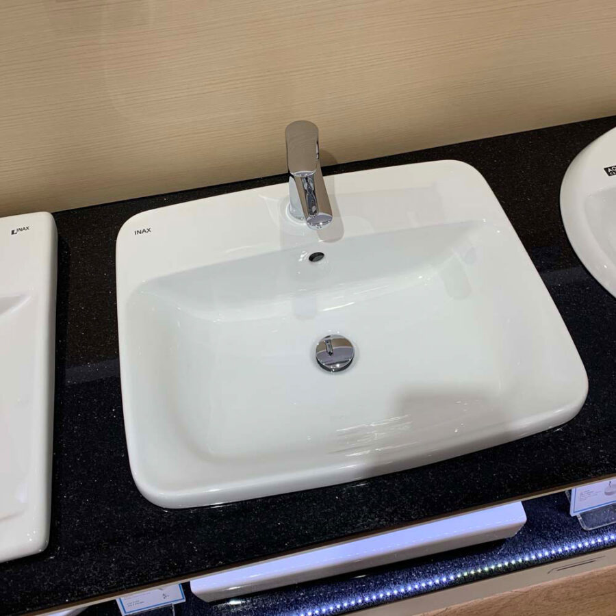 Chậu lavabo dương vành INAX L-2398V (L2398V) (L-2398VFC)