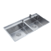 Chậu chén Inox 304 2 hộc 96x48cm Luxta LC9648S-3.0