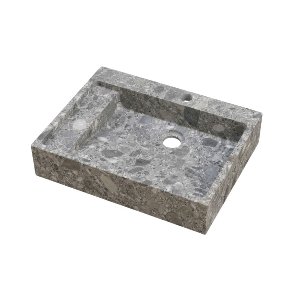 Chậu lavabo đặt bàn Kanly đá dăm kết MAR22V