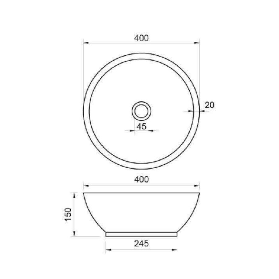 Chậu lavabo đặt bàn Kanly đá socola MAR54V