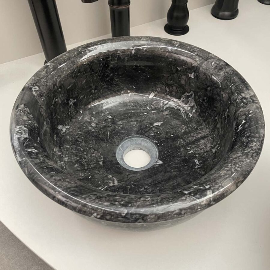 Chậu lavabo đặt bàn Kanly đá tự nhiên Marble 30cm MAR6
