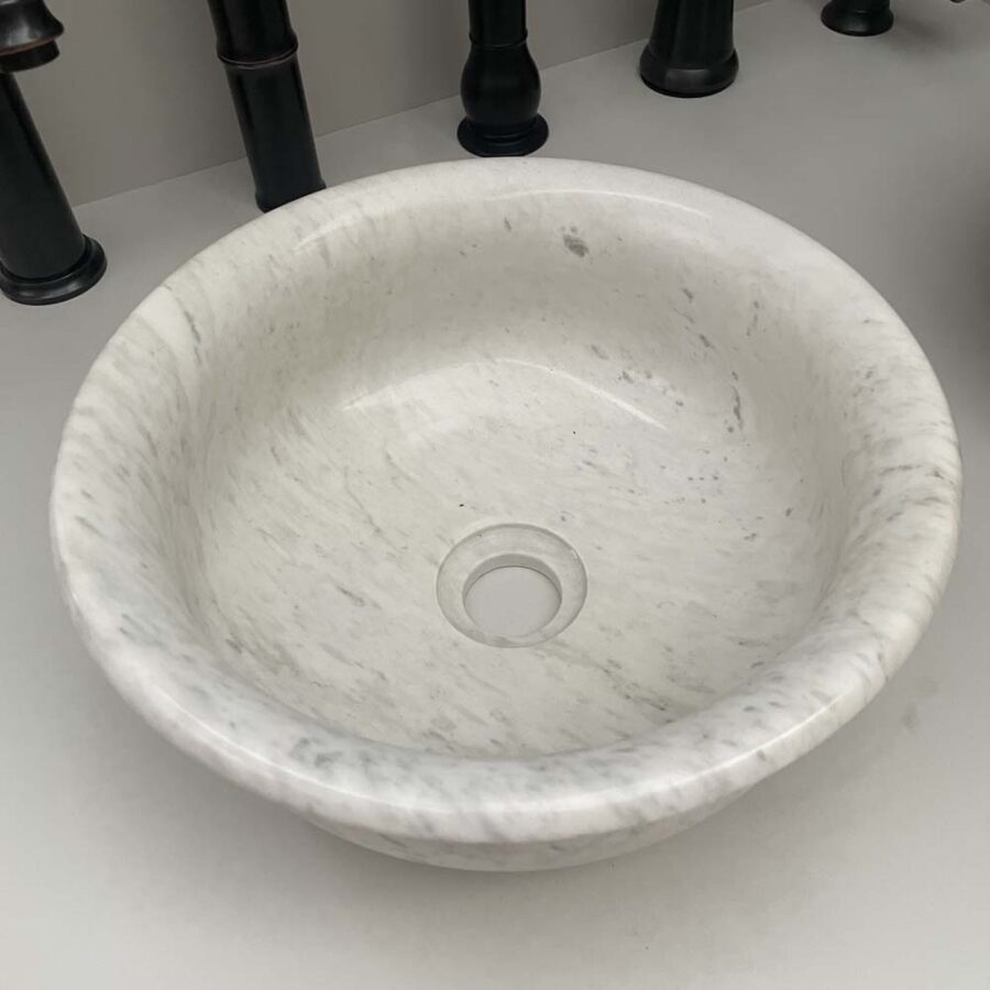 Chậu lavabo đặt bàn Kanly đá tự nhiên Marble 30cm MAR6