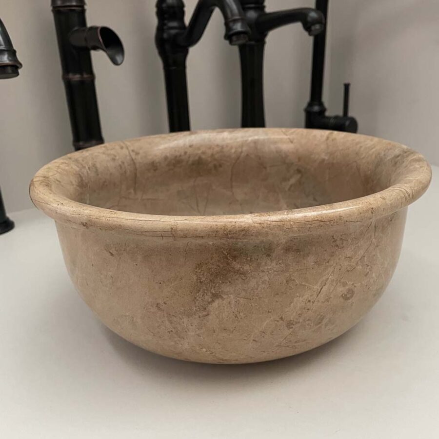 Chậu lavabo đặt bàn Kanly đá tự nhiên Marble 30cm MAR6