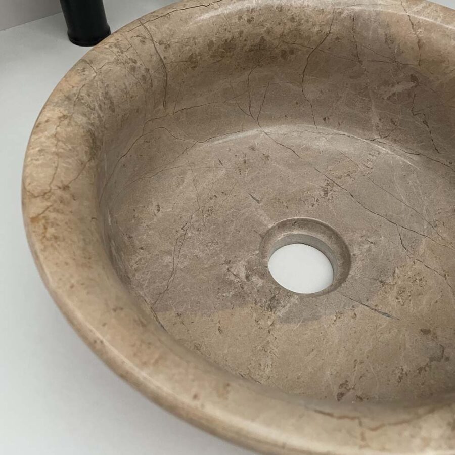 Chậu lavabo đặt bàn Kanly đá tự nhiên Marble 30cm MAR6