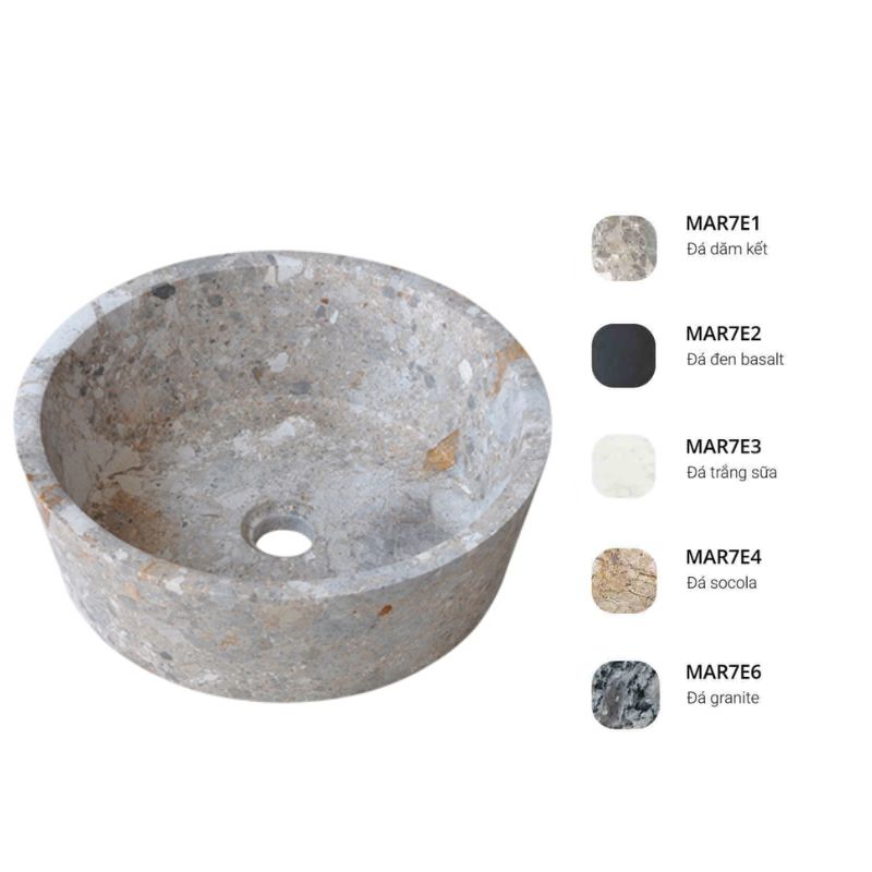 Chậu lavabo đặt bàn Kanly bằng đá tự nhiên MAR7E