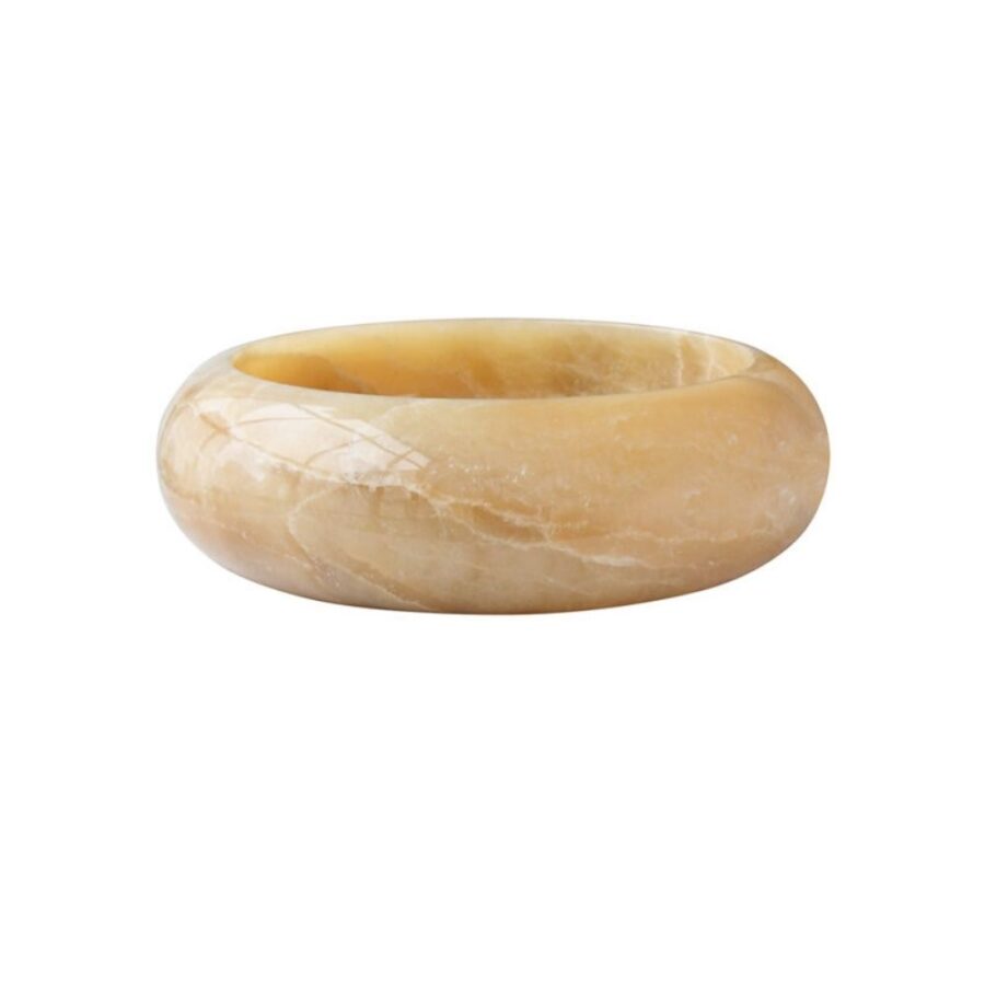 Chậu lavabo đặt bàn Kanly đá honey onyx tự nhiên ONY129i
